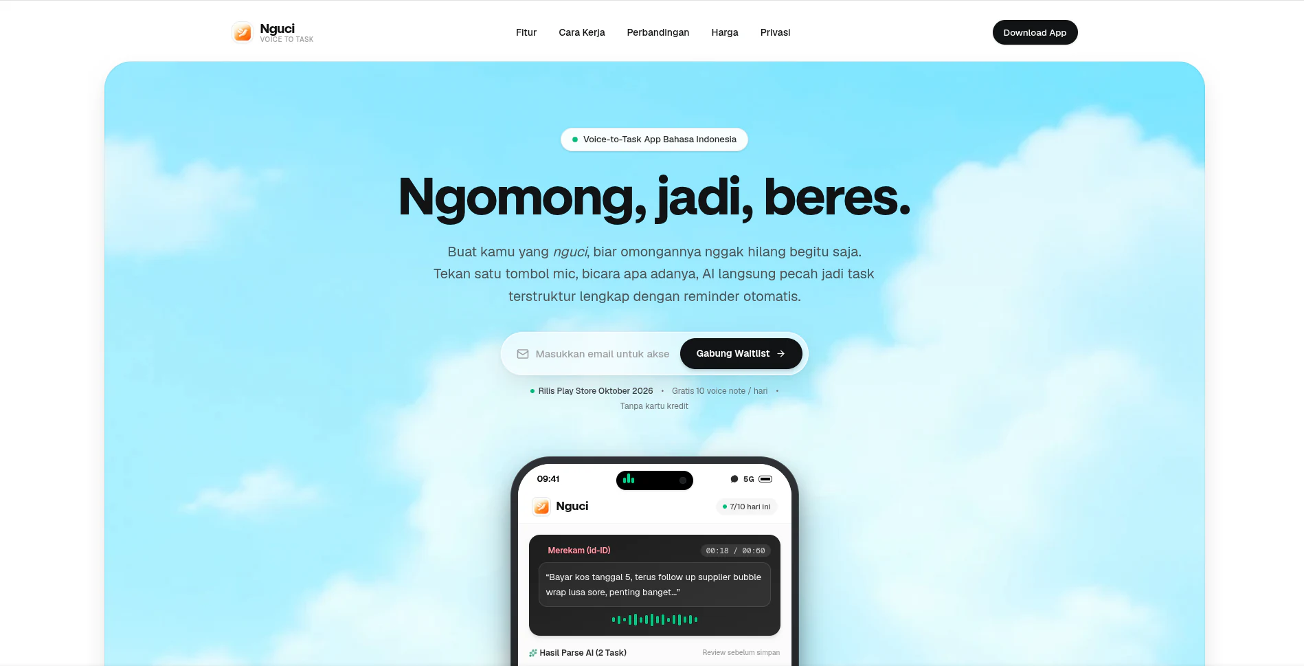Nguci — UI UX, MOBILE APP